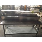 79"x34"x50" STAINLESS STEEL TABLE WITH TOP COMPARTMENT